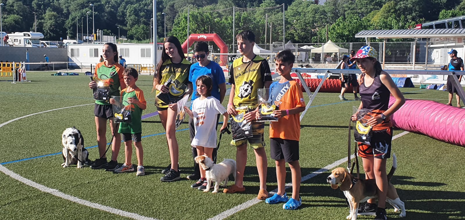 Yeray & Ammy nuestro junior con otros de otros equipos en la Copa Catalunya 2022
